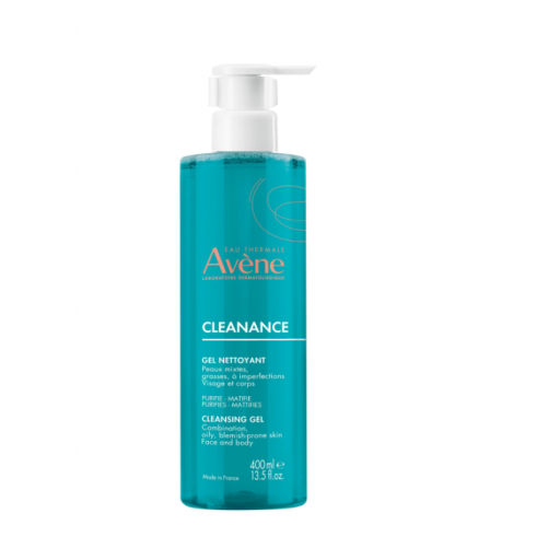 Avene Cleanance Gel Detergente Senza Sapone 400ml – Purificante e Opacizzante per Pelle Grassa e Imperfetta