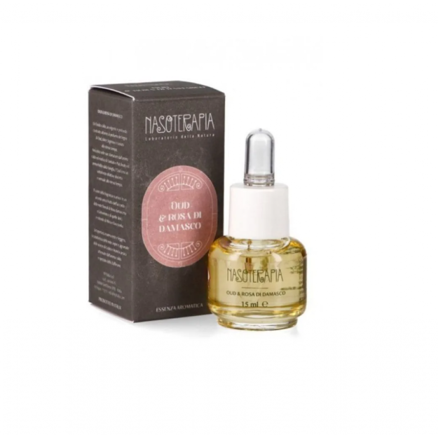 Nasoterapia Oud & Rosa di Damasco, Essenza Aromatica, 15ml, Fragranza con Legno di Oud e Rosa di Damasco