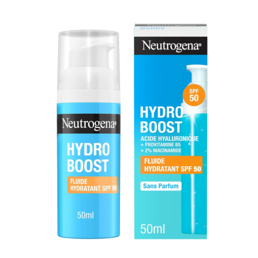 Neutrogena Hydro Boost Fluido Idratante SPF 50, 50ml - Protezione Solare e Idratazione Profonda