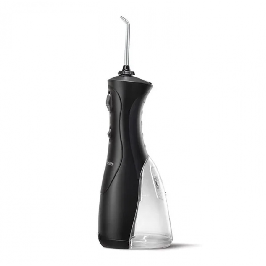 Waterpik Waterflosser Cordless Plus Idropulsore, Nero – Controllo della Pressione, 4 Beccucci, Igiene Orale Completa, Ricaricabile