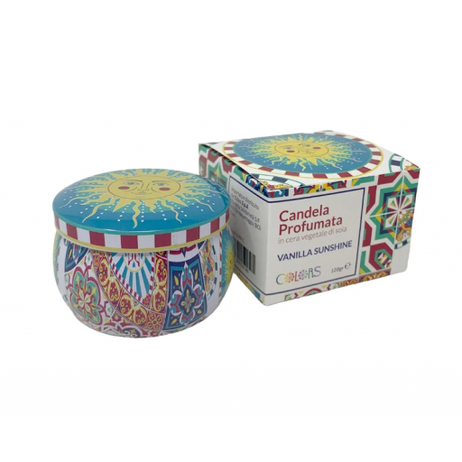 Colors Candela Profumata Vanilla Sunshine Vaniglia, 120g, Cera di Soia, Eco-Friendly