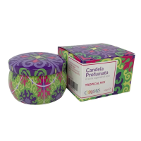 Colors Candela Profumata Tropical Mix Frutti Tropicali, 120g, Cera Soia, Fragranza Esotica