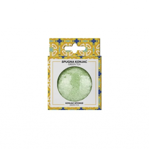 Colors Spugna Konjac Green Tea, 1 Pezzo, Spugna Detergente Viso, Green Tea, Skincare Naturale