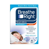 Breathe Right Cerottini Nasali Grandi, Sollievo Congestione - 30 Cerotti
