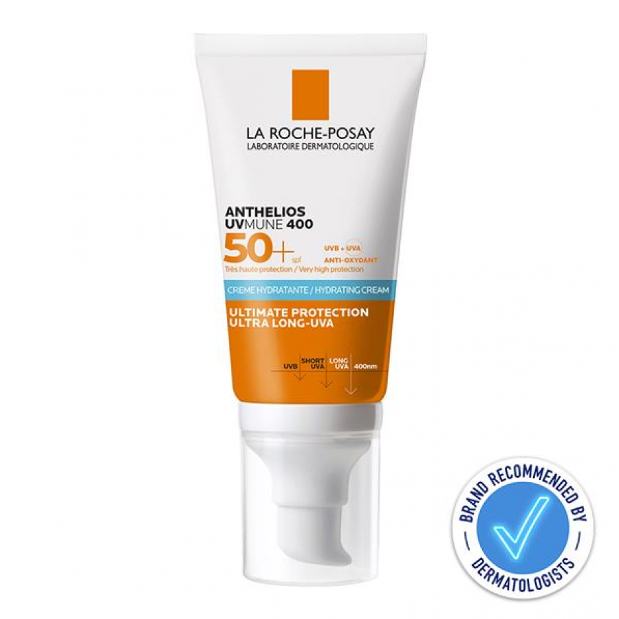 La Roche-Posay Anthelios UVMune 400 Fluido Invisibile che offre protezione estrema da UVA Ultra Lunghi SPF50+ senza PROFUMO 50 ml