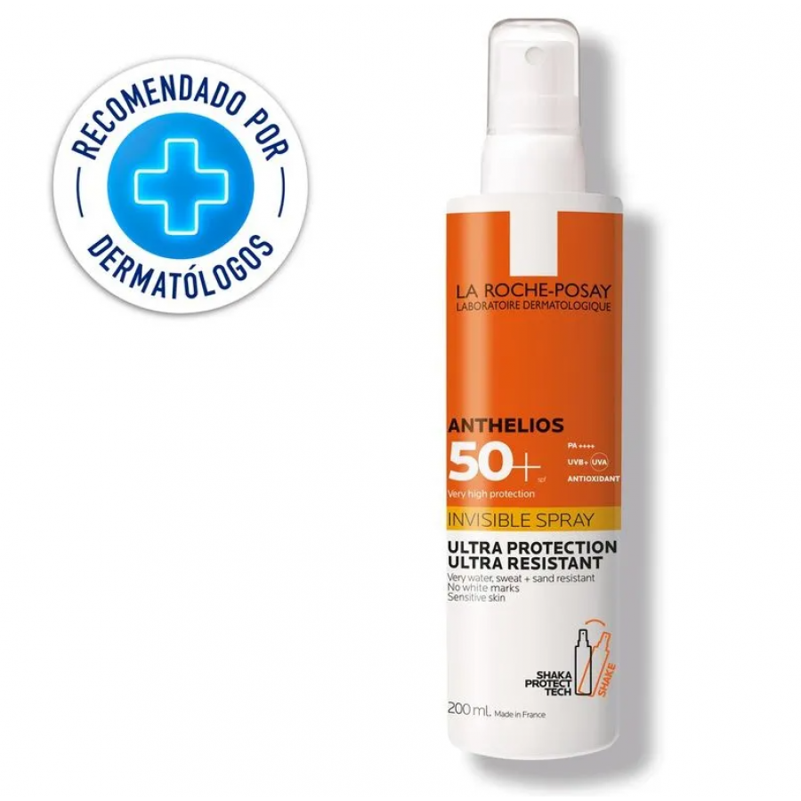 La Roche-Posay Anthelios Spray Solare Corpo Invisibile SPF50+. Elevata Protezione Uva/Uvb. Adatto Alla Pelle Sensibile 200 ml