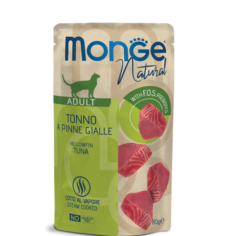 Monge Natural Superpremium Tonno a Pinne Gialle, 80 g Monge Natural Superpremium Tonno a Pinne Gialle, 80 g