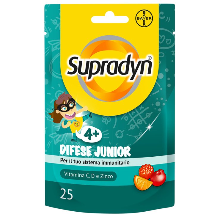 Supradyn Difese Junior Integratore per Bambini, 25 Caramelle Gommose