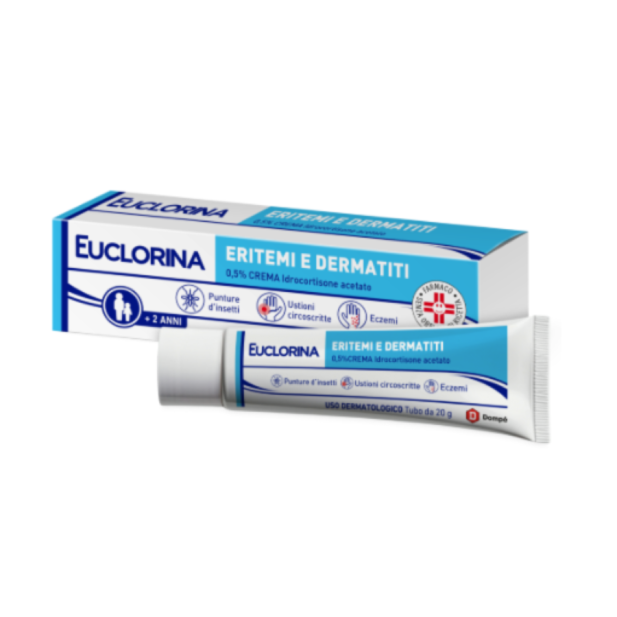 EUCLORINA, Crema Eritemi e Dermatiti, 20 g