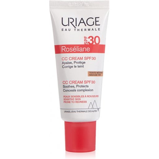 Uriage Roseliane - CC Crema SPF30 Tinta Media 40ml, Correttore Colorato per la Pelle Sensibile