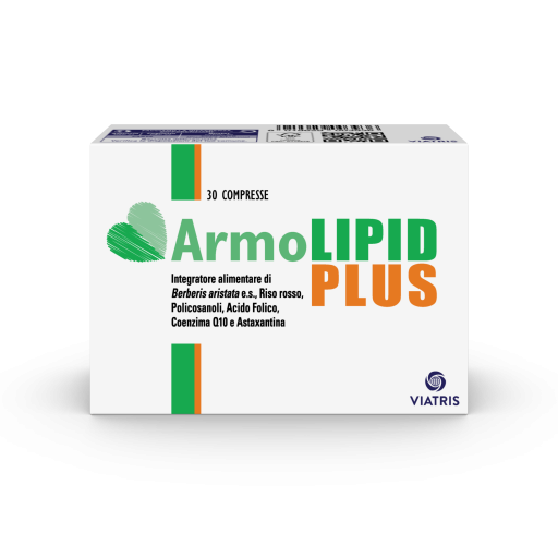 ArmoLipid Plus, Integratore per Colesterolo e Trigliceridi, Berberis Aristata e Riso Rosso Fermentato, 30 Compresse