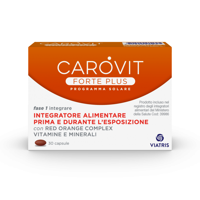 Carovit Forte Plus Esposizione Solare Integratore 30 Capsule - Protezione e Preparazione della Pelle al Sole