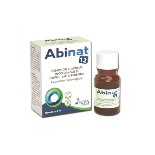 Aurora - Abinat 12 Integratore Alimentare Fermenti Lattici Probiotici 8ml: Equilibrio della Flora Batterica Intestinale