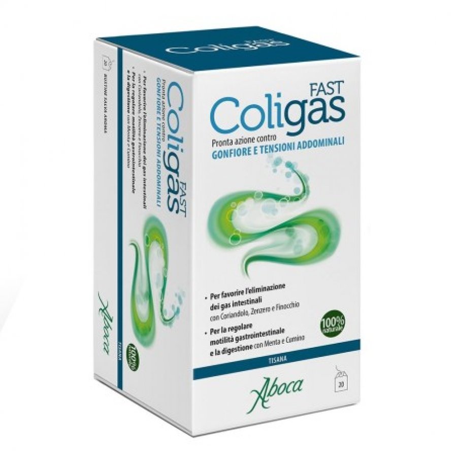 Aboca Coligas Fast Tisana 20 Bustine - Integratore per il Benessere Digestivo