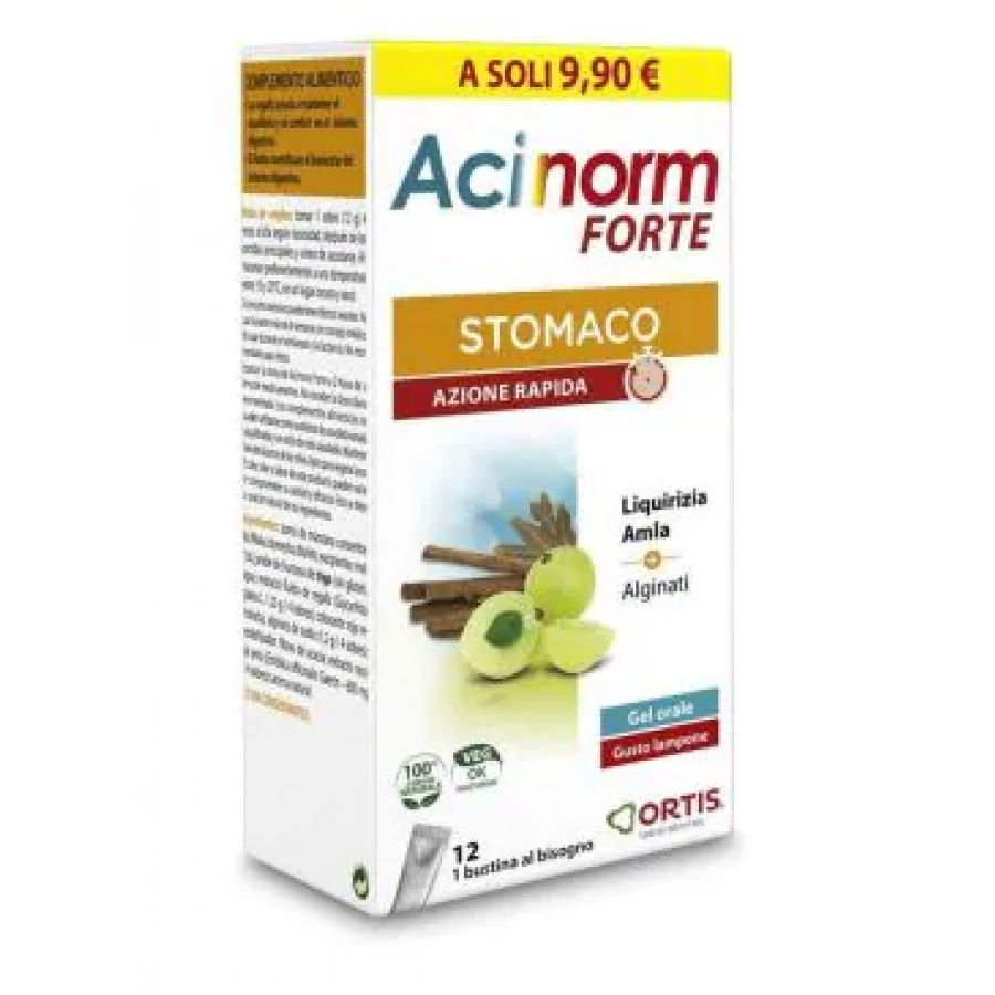 Acinorm Forte - Integratore per l'Acidità Gastrica 12 Bustine