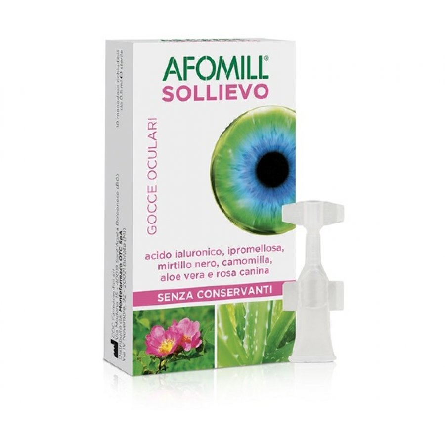Afomill Sollievo Gocce Oculari Occhi 10x0,5ml