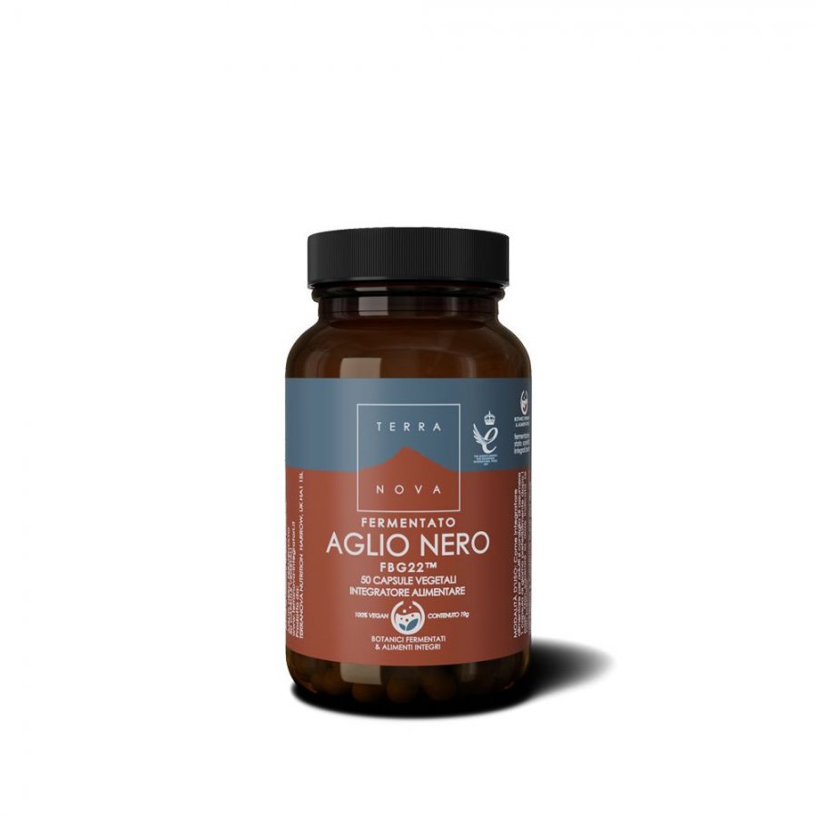 Terranova Aglio Nero Fermentato 50 Capsule – Integratore Alimentare Antiossidante e Cardioprotettivo