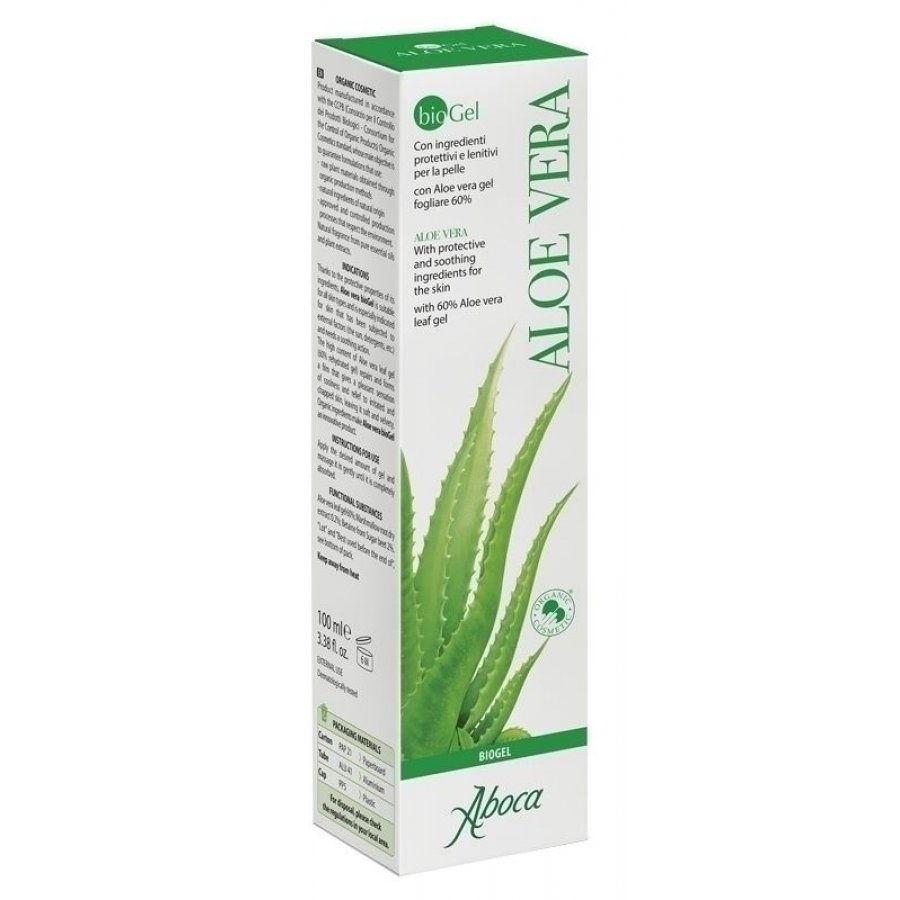 Aboca Aloe Biogel - Gel all'Aloe Vera Idratante, 100 Ml