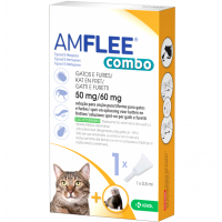 Amflee Combo Spot-On Soluzione per Gatti e Furetti 1 Pipetta da 0,5ml - Protezione Antiparassitaria Efficace