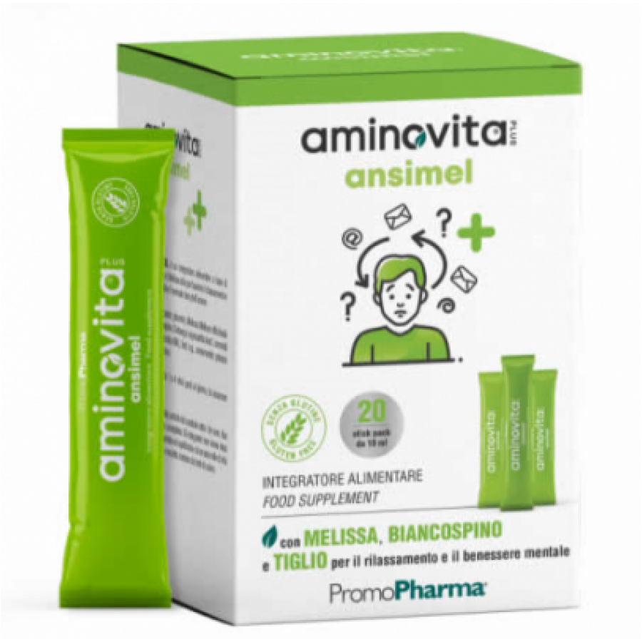 Aminovita Plus Ansimel - Rilassamento e il benessere mentale 20 stick