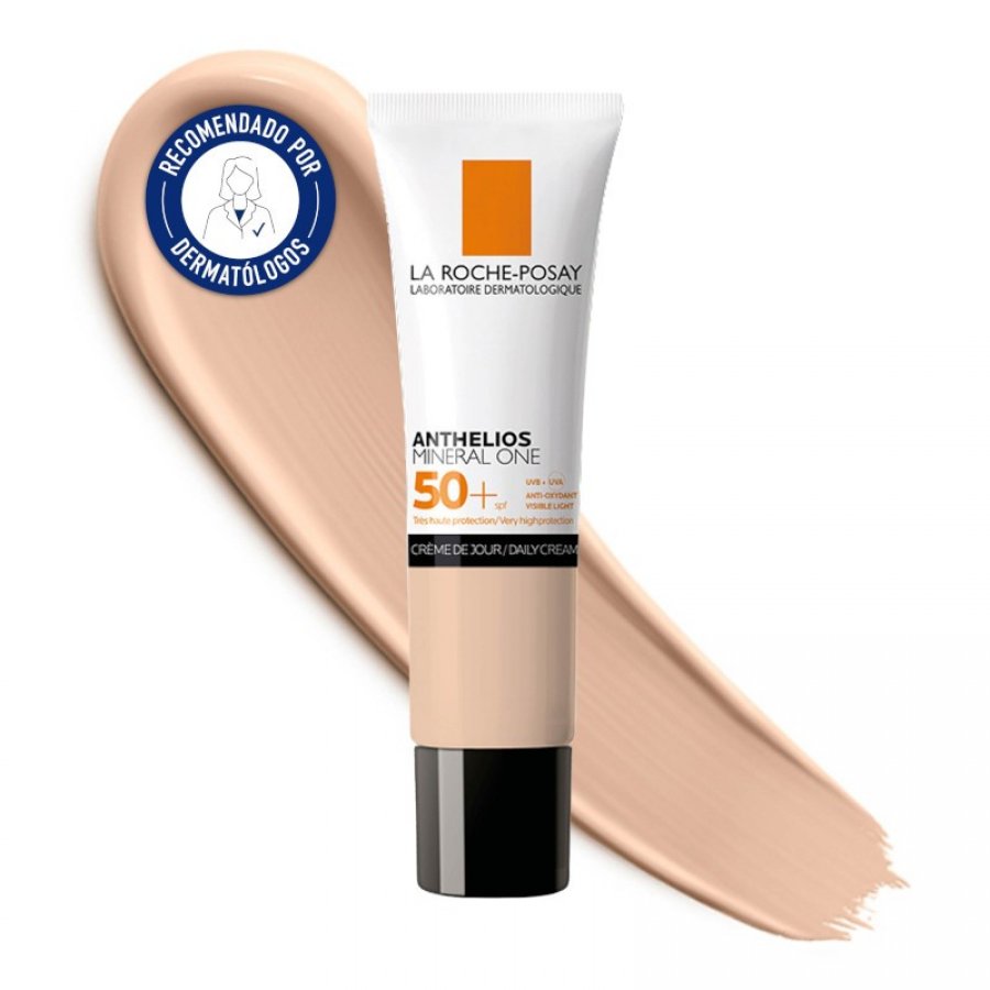 La Roche-Posay Anthelios Mineral One Crema viso Fondotinta 01 Light con protezione solare molto alta SPF50+ filtro 100% minerale 30 ml