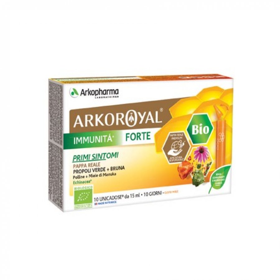 Arkoroyal Immunità Forte Bio - Integratore Alimentare con Echinacea, Pappa Reale, Propoli, Miele e Polline