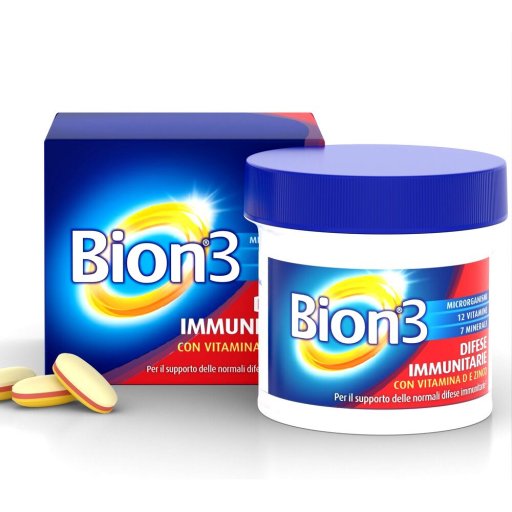 Bion 3 - Difese Immunitarie 60 Compresse, Integratore Multivitaminico con Probiotici per un Sistema Immunitario Forte