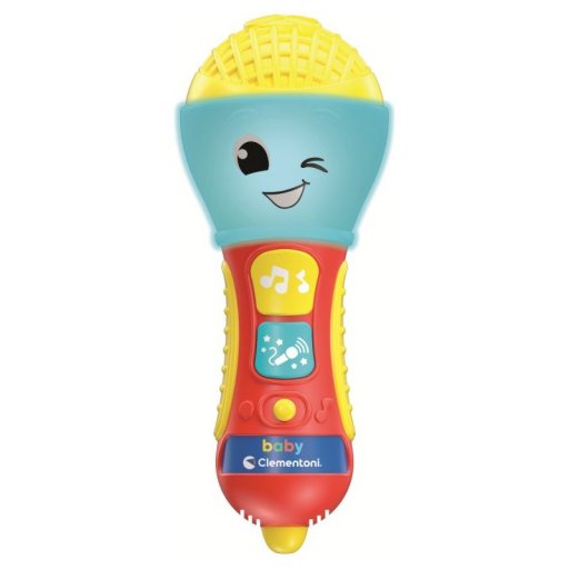 Clementoni Baby Microfono New, Giocattolo Musicale per Bambini, Stimola Creativit&agrave; e Abilit&agrave; Cognitive, 1 Pezzo