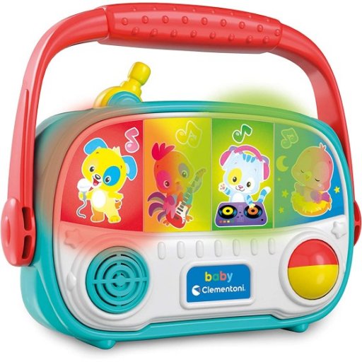 Clementoni Baby Radio, Gioco Educativo Musicale per Bambini, 1 Pezzo, Gioco Interattivo con Pulsanti Luminosi