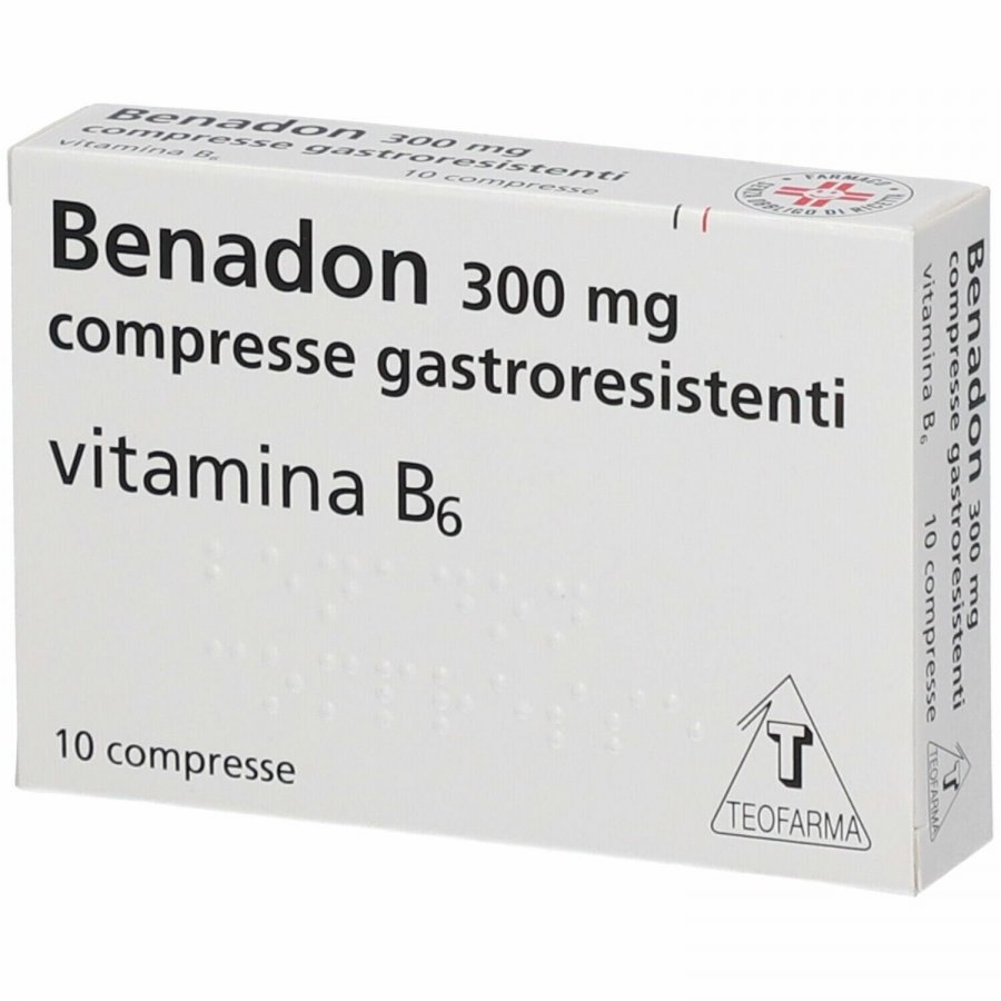 Benadon 10 Compresse Gastrores 300mg - Integratore di Vitamina B6