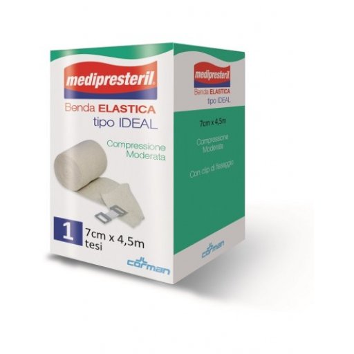Medipresteril Benda Elastica Ideal Compressione Moderata, 7cm x 4,5m