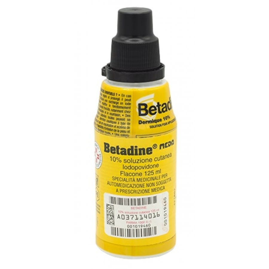 Betadine 10% Soluzione Cutanea 125ml - Disinfettante Iodio per la Pelle