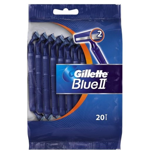 Gillette Blue II Rasoi Usa&Getta Standard 20 Pezzi - Rasoi di alta qualità per una rasatura pratica ed efficiente