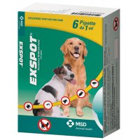 Exspot Spot-On Soluzione Per Cani 6 Pipette da 1ml - Antiparassitario Efficiente per Cani
