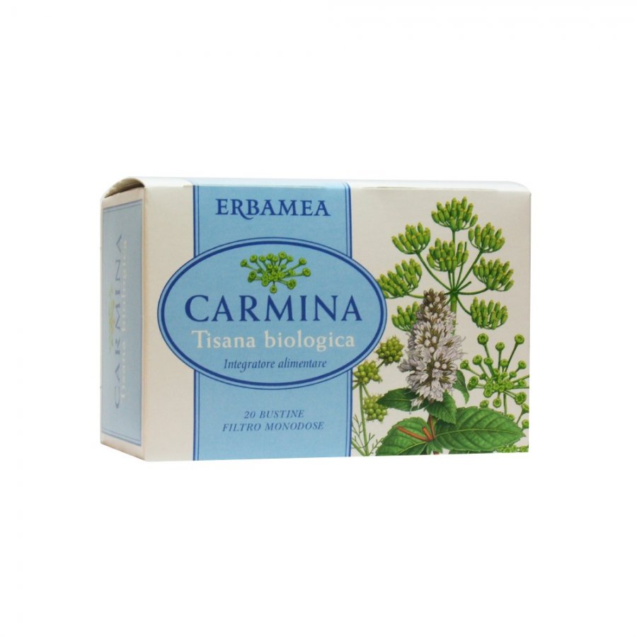 Erbamea - Carmina Tisana 20 Bustine 30g - Tisana Naturale per il Benessere Digestivo e il Comfort Addominale