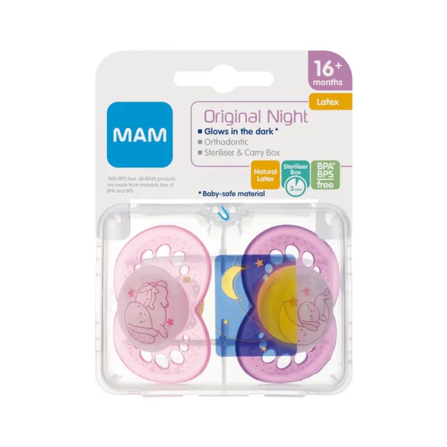 Mam Succhietto Night Caucciù Doppio Femmina 16+ Mesi 2 Pezzi 