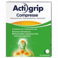 Actigrip 12 Compresse - Decongestionanti Nasali e Antistaminico