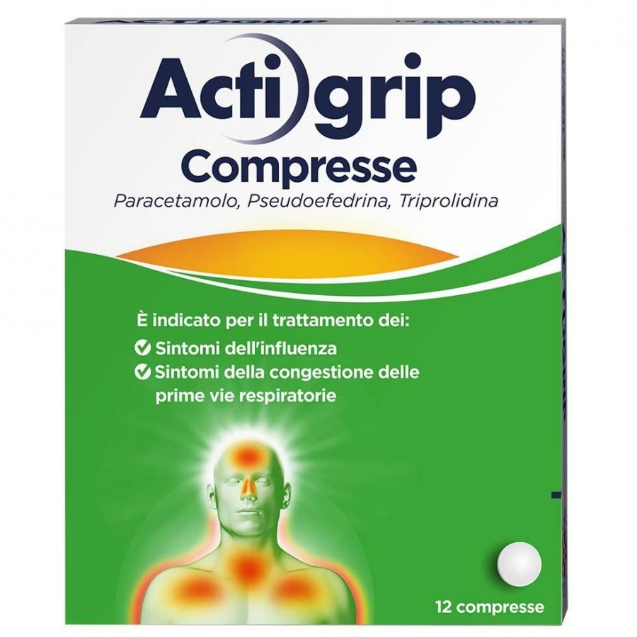 Actigrip - 12 Compresse 2,5 + 60 + 500mg