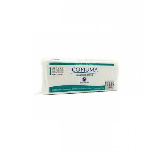Icopiuma Cotone Idrofilo Extra India 50g - Cotone per la Cura della Pelle e dell'Igiene Personale
