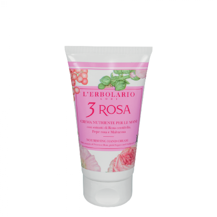 L'Erbolario 3 Rosa Crema Emulsione Per Le Mani Nutriente 75 ml