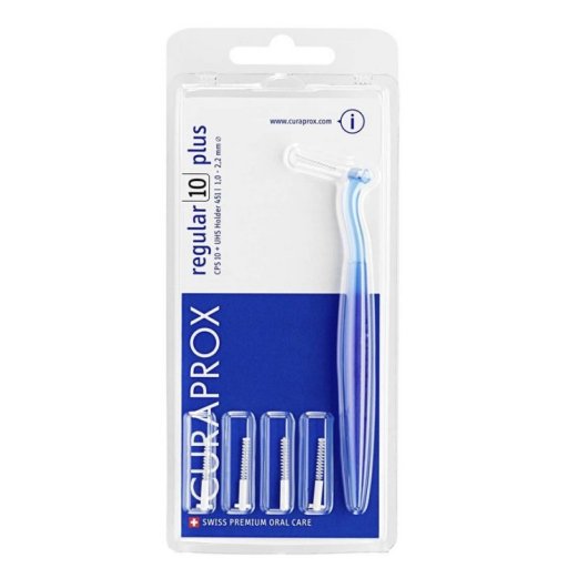Curaprox Scovolino Regular Bianco, 5 Pezzi + Manico, Igiene Orale