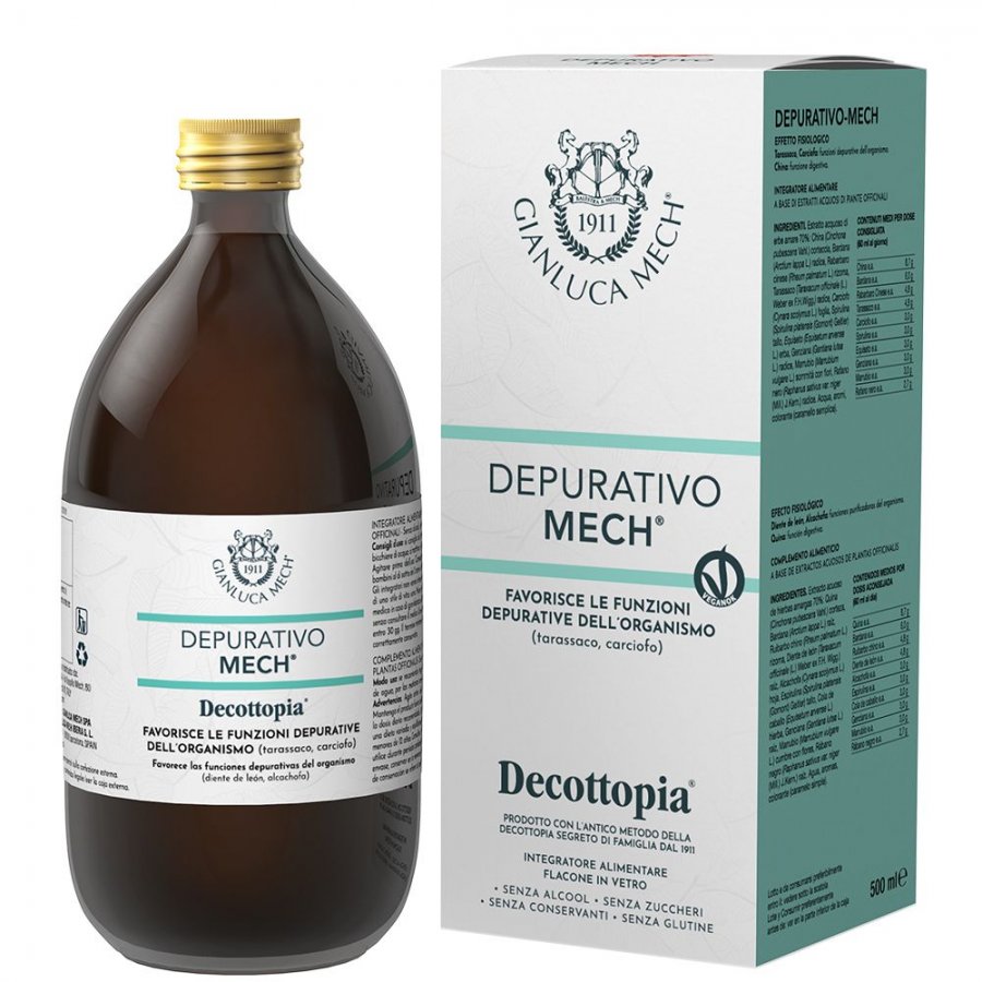 Gianluca Mech Decottopia Depurativo-Mech 500ml - Integratore Depurativo con Spirulina