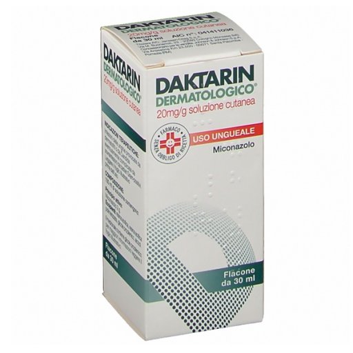 Daktarin Dermatologico Soluzione Cutanea 2% 30ml - Trattamento Efficace Antimicotico per Pelle e Unghie