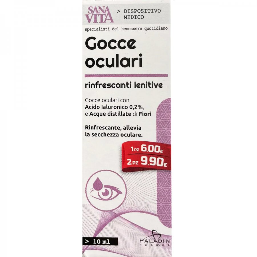 Sanavita Gocce Oculari Rinfrescanti Lenitive 15ml - Protezione e Comfort per gli Occhi