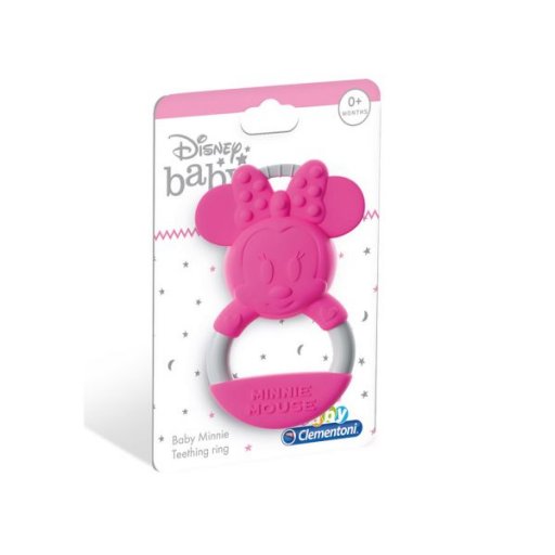 Baby Minnie Anello Mordicchioso Clementoni, Gioco per la Dentizione, 1 Pezzo, Stimolazione Tattile