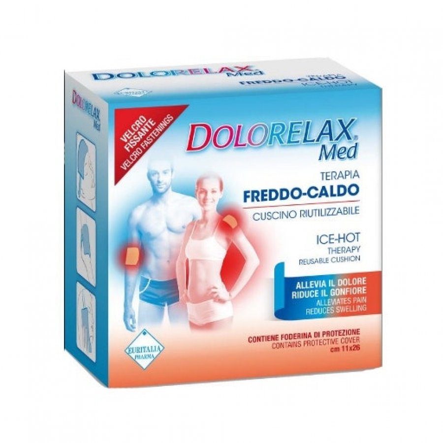 Dolorelax Med - Cuscino Riutilizzabile Con Velcro Fissante 11x26 cm