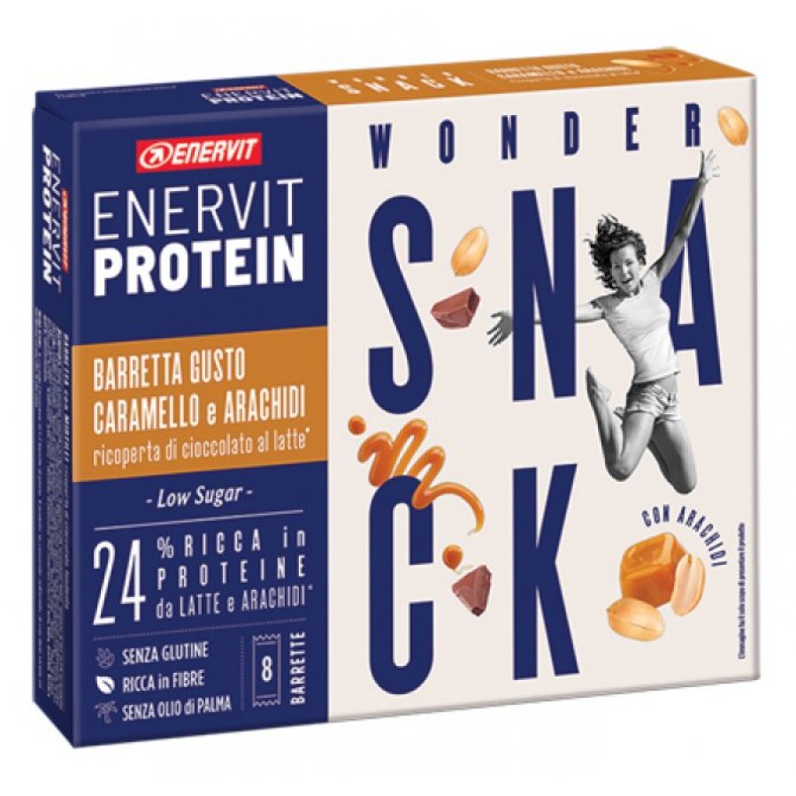 Enervit Protein Snack Caramello e Arachidi 8 Barrette da 30 g