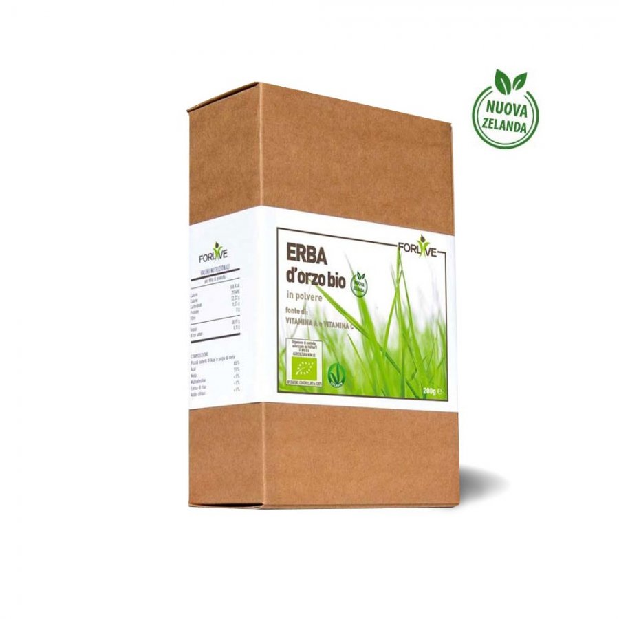 Forlive Erba Orzo BIO 200g - Orzo Germogliato in Polvere Biologica