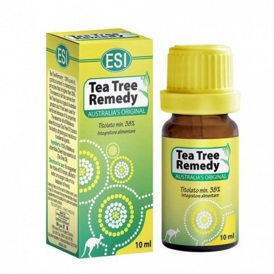 ESI Tea Tree Remedy, Olio Essenziale di Tea Tree, 10ml, Immunostimolante, Antibatterico, 100% Naturale