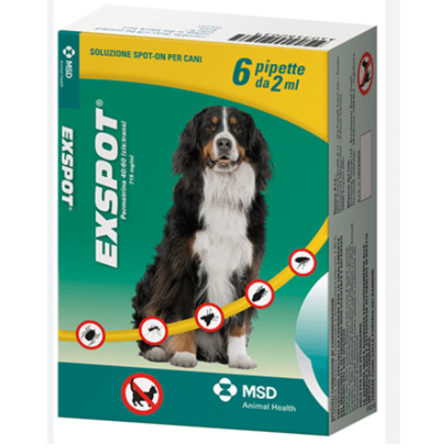 Exspot Spot-On Soluzione Per Cani 6 Pipette da 2ml - Protezione Antiparassitaria Efficace